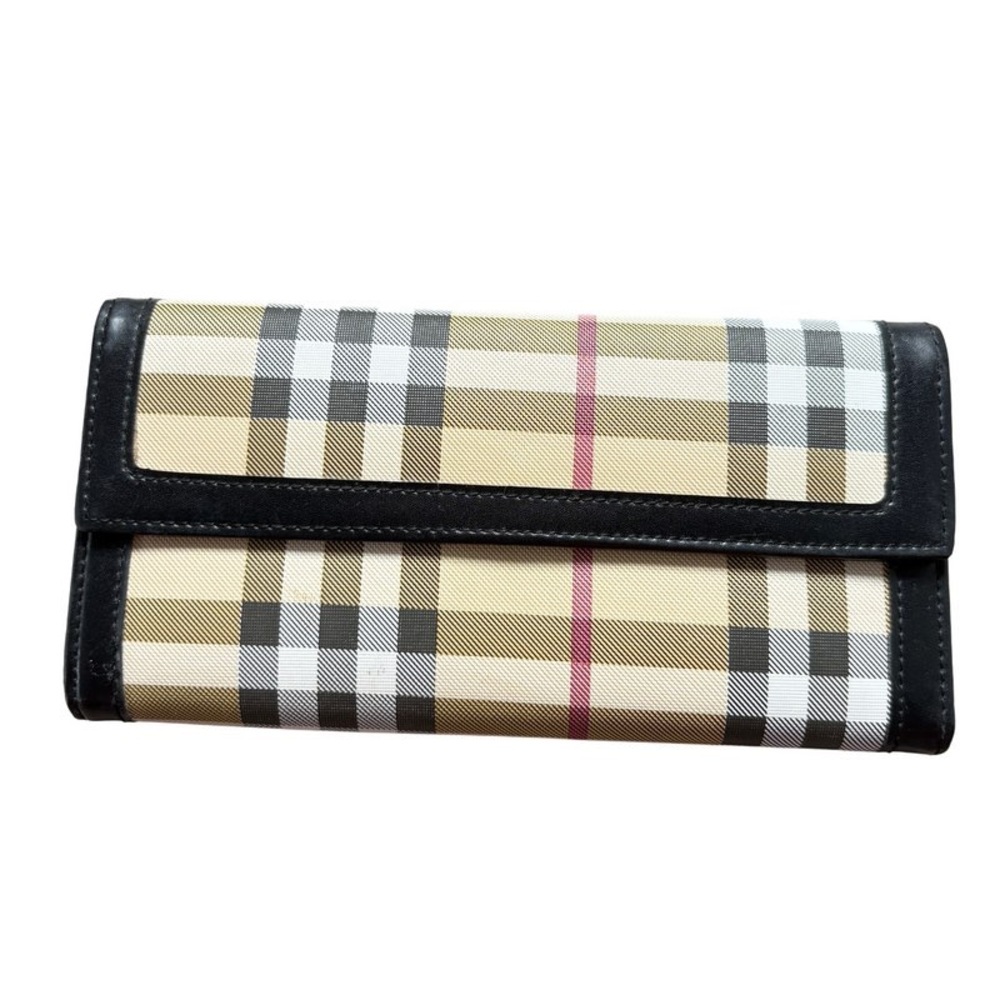 Nova Check Plaid Wallet Continental Clutch Snap Closure Women's